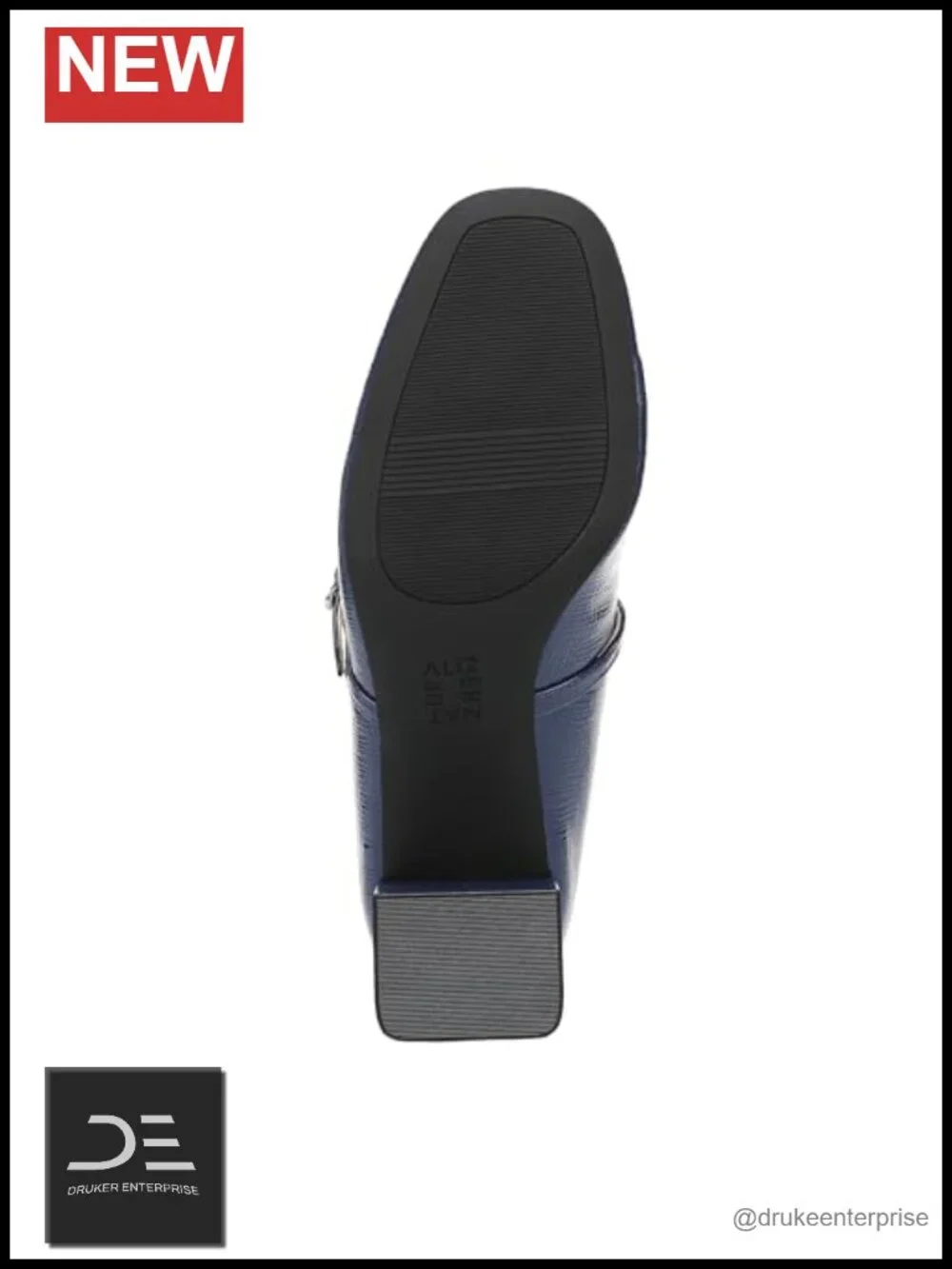 Women's Mary Jane Pumps - Patent PU Block Heel Round Toe Adjustable Strap